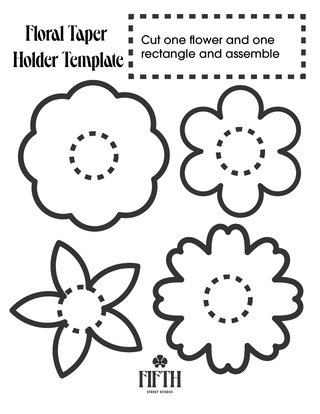 Floral Taperholder Template
