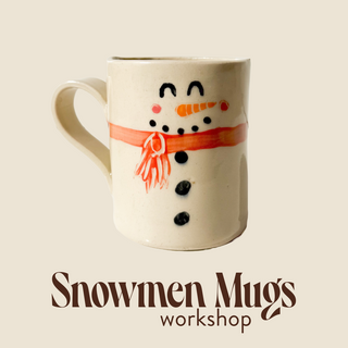 Handbuilt Snowmen Mugs Workshop