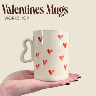 Handbuilt Valentines Mugs Workshop